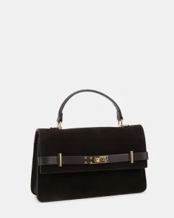 ACHILLES ESPRESSO SUEDE TOP HANDLE BAG