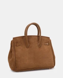 ADORA Caramel Suede TOP HANDLE BAG