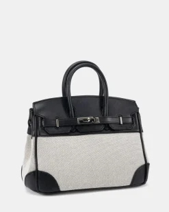 ADORA LINEN TOP HANDLE BAG
