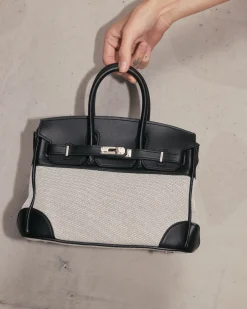 ADORA LINEN TOP HANDLE BAG