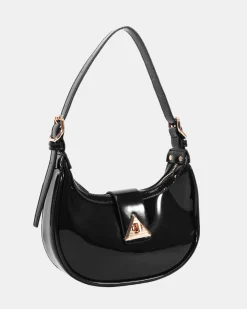AERYS Black Patent SHOULDER BAG