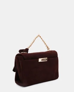 AFFINA ESPRESSO SUEDE TOP HANDLE BAG