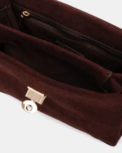 AFFINA ESPRESSO SUEDE TOP HANDLE BAG