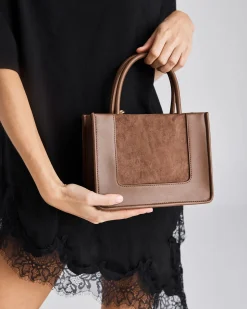 AFTON MOCHA TOP HANDLE BAG