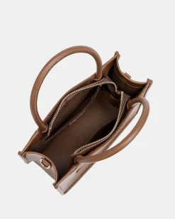 AFTON MOCHA TOP HANDLE BAG