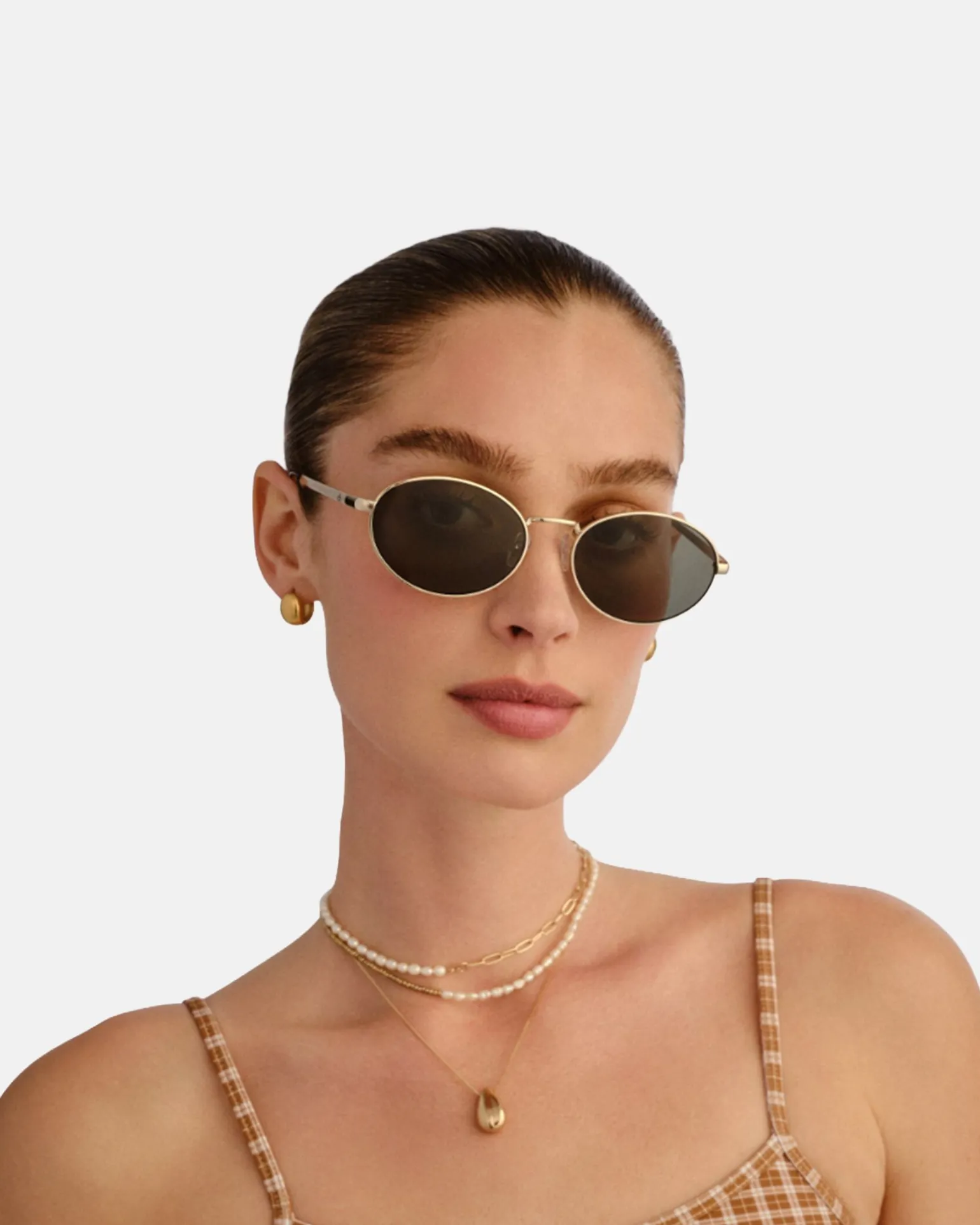AIRE EPHERMERIS SUNGLASSES GOLD/KHAKI