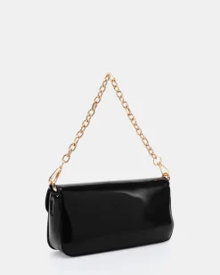 ALORA Black Patent SHOULDER BAG