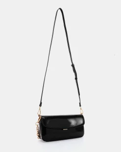 ALORA Black Patent SHOULDER BAG
