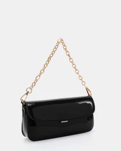 ALORA Black Patent SHOULDER BAG