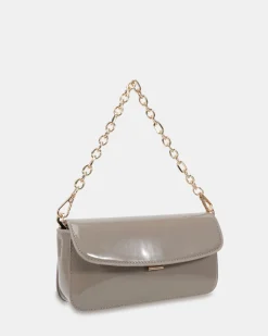 ALORA DOVE PATENT SHOULDER BAG