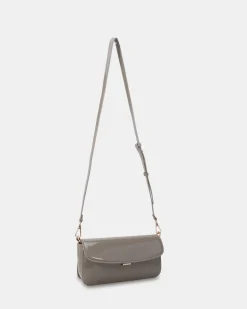ALORA DOVE PATENT SHOULDER BAG