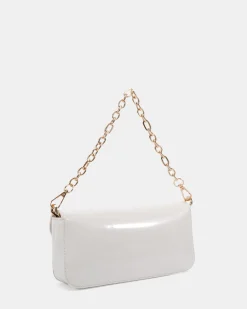 ALORA White Patent SHOULDER BAG