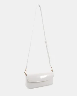 ALORA White Patent SHOULDER BAG