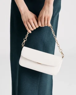 ALORA White Patent SHOULDER BAG