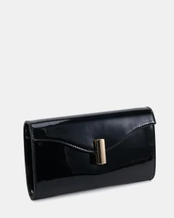 ALYSSE Black Patent Clutch