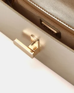 ALYSSE Gold Metallic Clutch