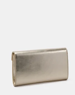 ALYSSE Gold Metallic Clutch