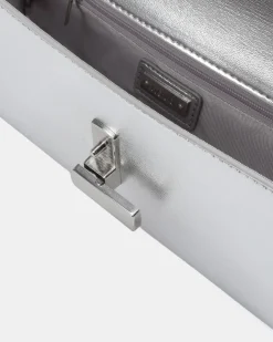 ALYSSE Silver Metallic Clutch