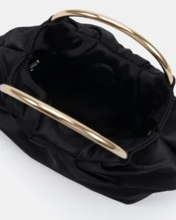 AMORI Black Satin SHOULDER BAG