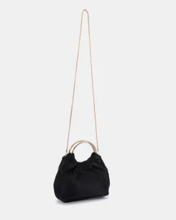 AMORI Black Satin SHOULDER BAG
