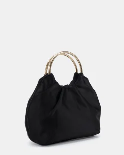 AMORI Black Satin SHOULDER BAG