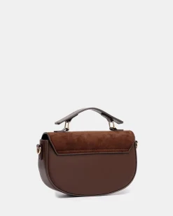 ANGELINA ESPRESSO SUEDE SHOULDER BAG