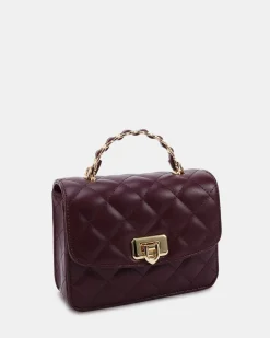 ANTOINE BURGUNDY SHOULDER BAG