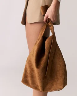 ARMAND Caramel Suede SHOULDER BAG