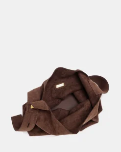 ARMAND ESPRESSO SUEDE SHOULDER BAG