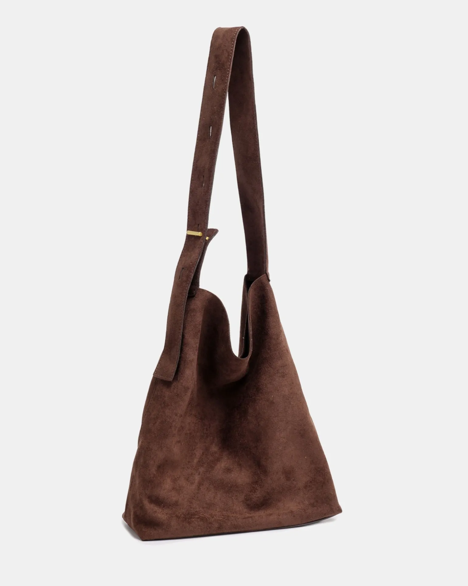 ARMAND ESPRESSO SUEDE SHOULDER BAG