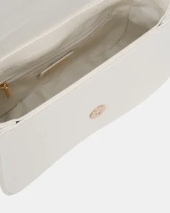 ARTSY WHITE TOP HANDLE BAG