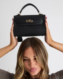 ARYTON BLACK TOP HANDLE BAG