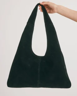ASTRIX Black Suede Tote Bag