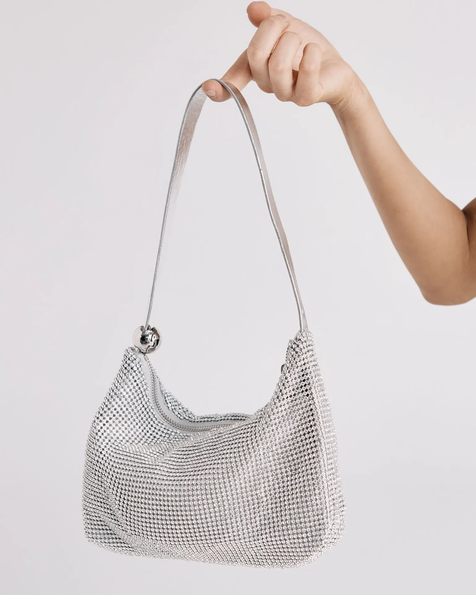AURALIAS SILVER TOP HANDLE BAG