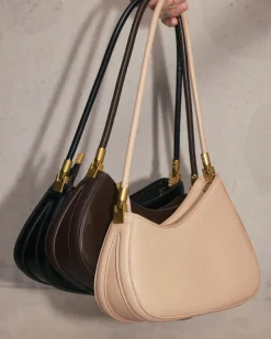 AVELINE NEUTRAL SMOOTH SHOULDER BAG