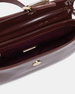 AYELET PLUM PATENT SHOULDER BAG