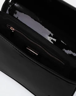 AYRA Black Patent SHOULDER BAG