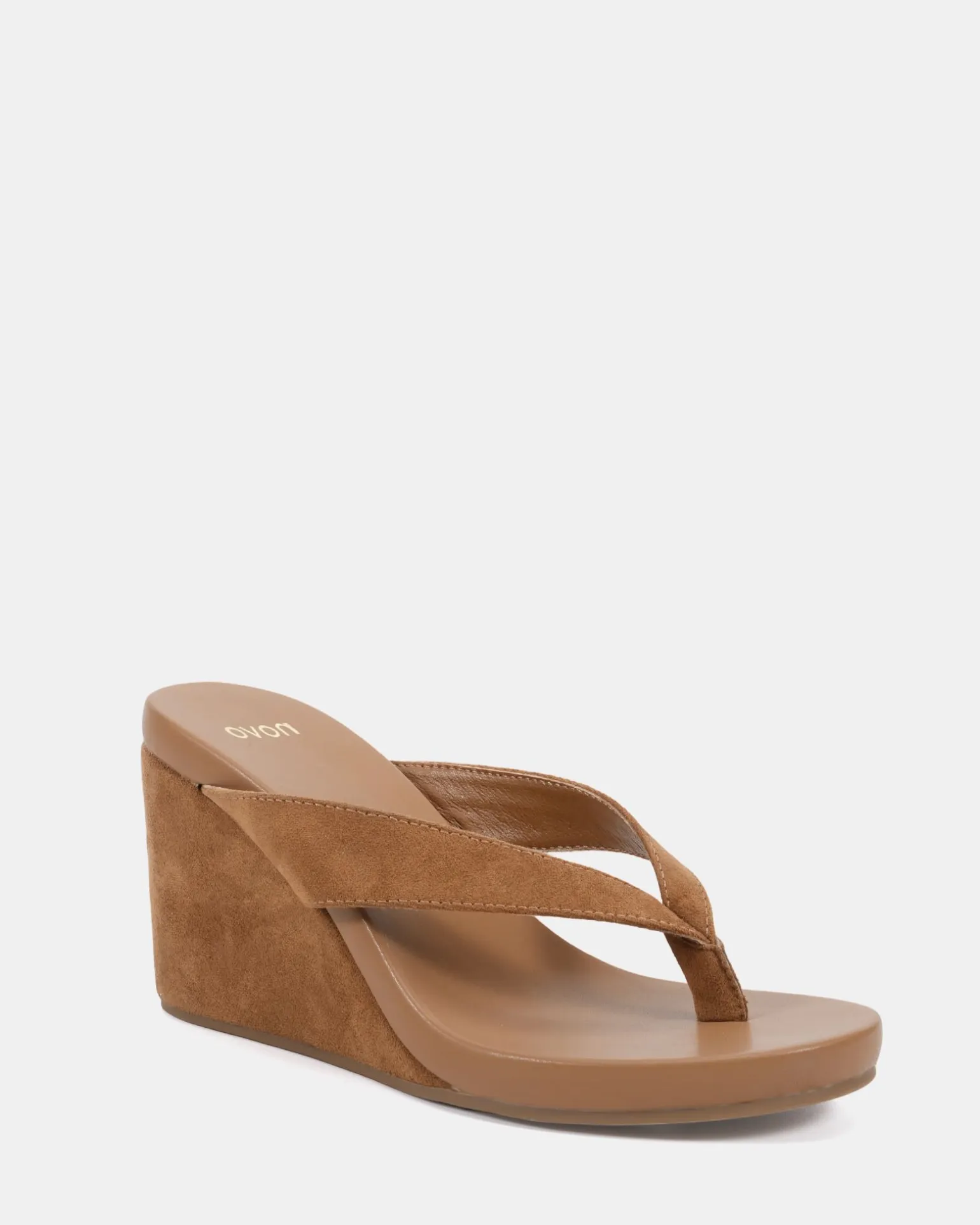 BACI Caramel Suede Wedge Sandals