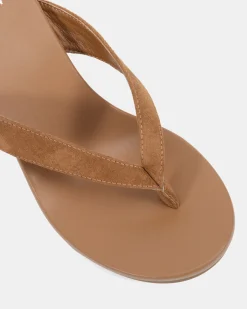 BACI Caramel Suede Wedge Sandals