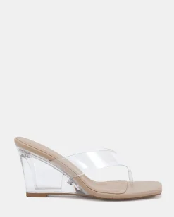 BARI Clear Wedge Heels