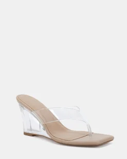 BARI Clear Wedge Heels