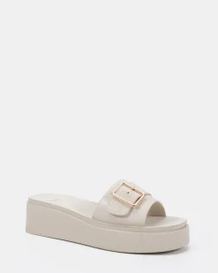 BEATIFIC CREAM LINEN Wedge Heels