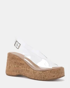 BELIEF Clear Wedge Sandals
