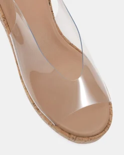 BELIEF Clear Wedge Sandals