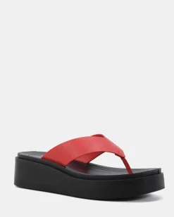 BERRI RED Wedge Sandals
