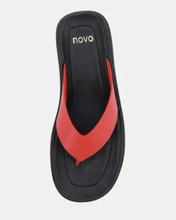 BERRI RED Wedge Sandals