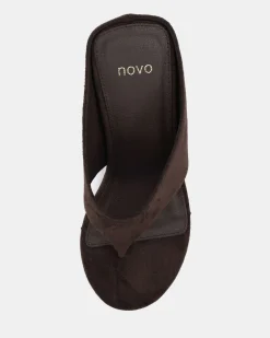 BIBI ESPRESSO SUEDE Wedge Heels
