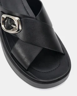 BONANZA BLACK Wedge Heels