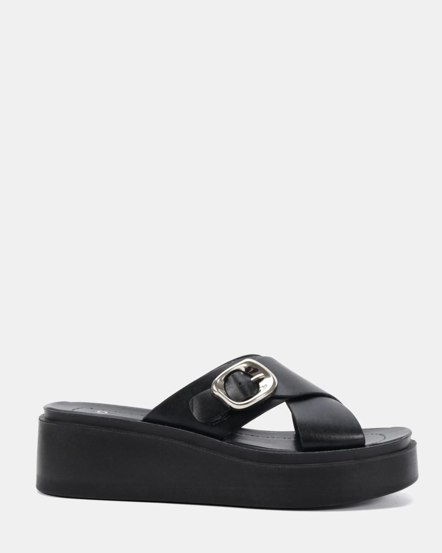 BONANZA BLACK Wedge Heels