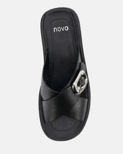 BONANZA BLACK Wedge Heels